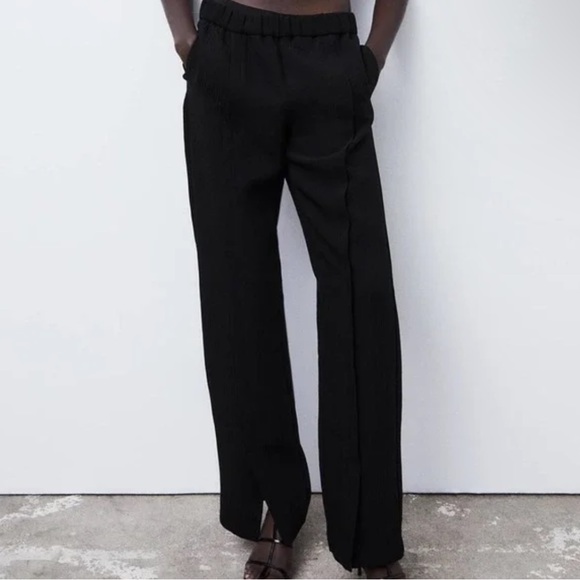 ZARA Structured Slit Pants - Picture 3 of 9